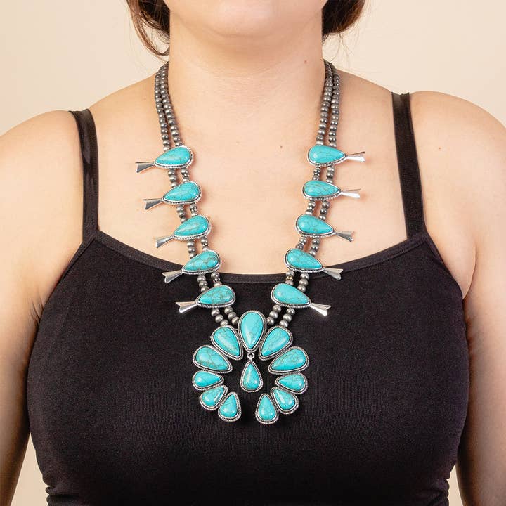 Your Fashion Wholesale - Wholesale Beaded/Pearl Necklace - Squash Blossom Necklace - 26" Beaded Chain0