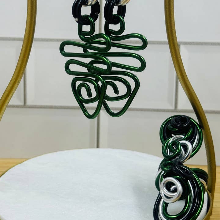 Jewelry With Me - Wholesale Dangle Earrings - Philadelphia Eagles Earrings Tribal Anodized Aluminum Wire with Sterling Silver Ear Wire (Copy)3