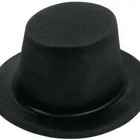 Black Flocked Felt Top Hat (1ct) for wholesale by Party Expo, LLC