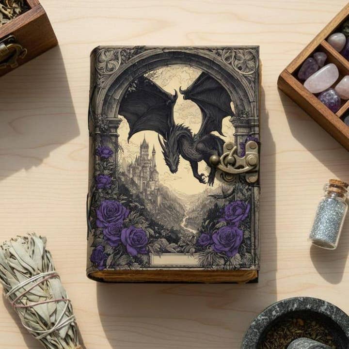 Diario in Pelle di Drago, Libro Pagano con Bordo Antico per la vendita all'ingrosso da parte di MNM HANDICRAFTS