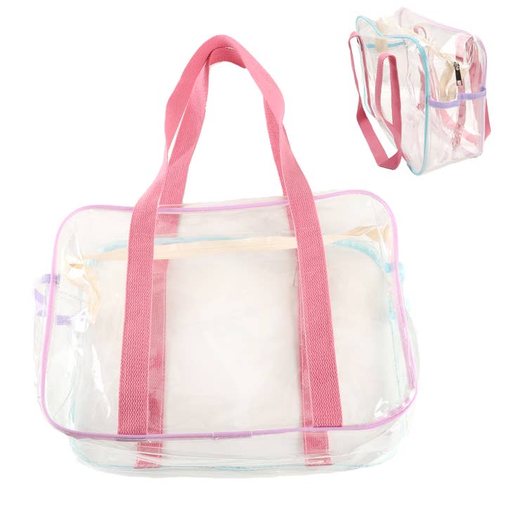 SP Sophia Collection - Wholesale Tote Bag - Women's - Clear Transparent Stadium Approved Tote Bag
