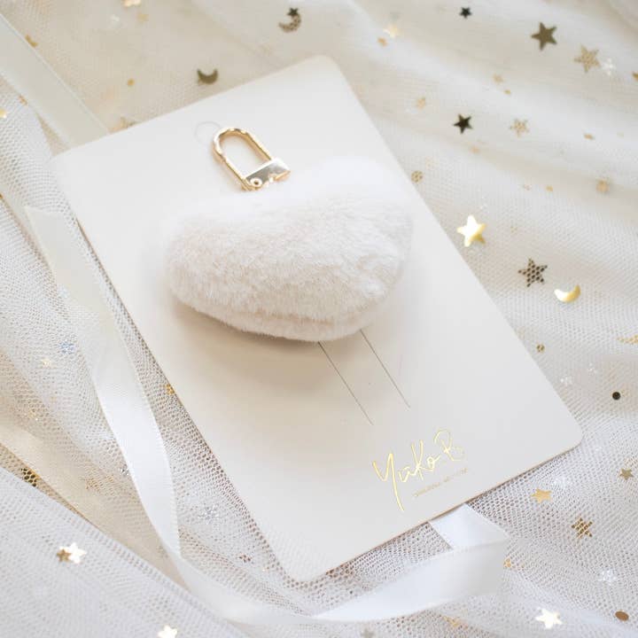 Pompom bag charm - Beige for wholesale by Yuko B