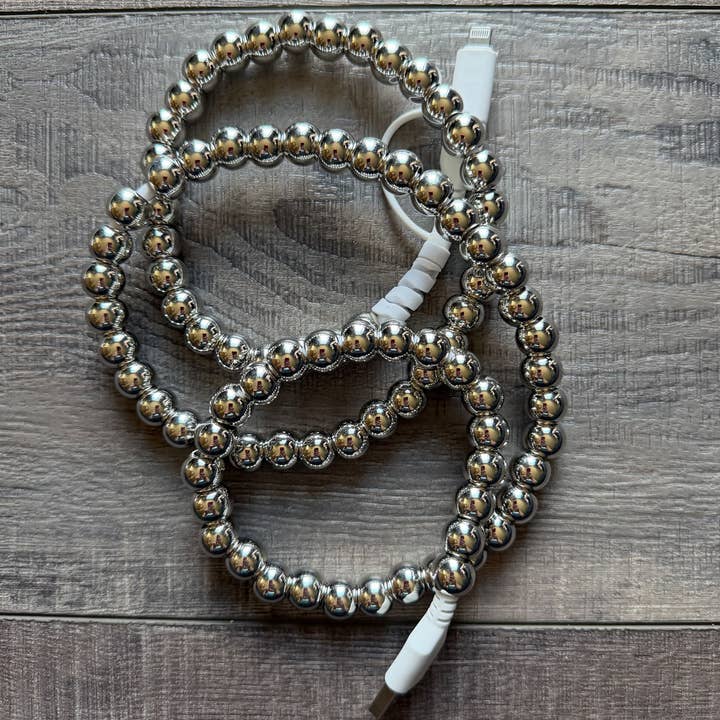 JILLIAN INK LLC - Wholesale Portable Charger - Beaded Phone Charger with Lightning & USB-C Cable6