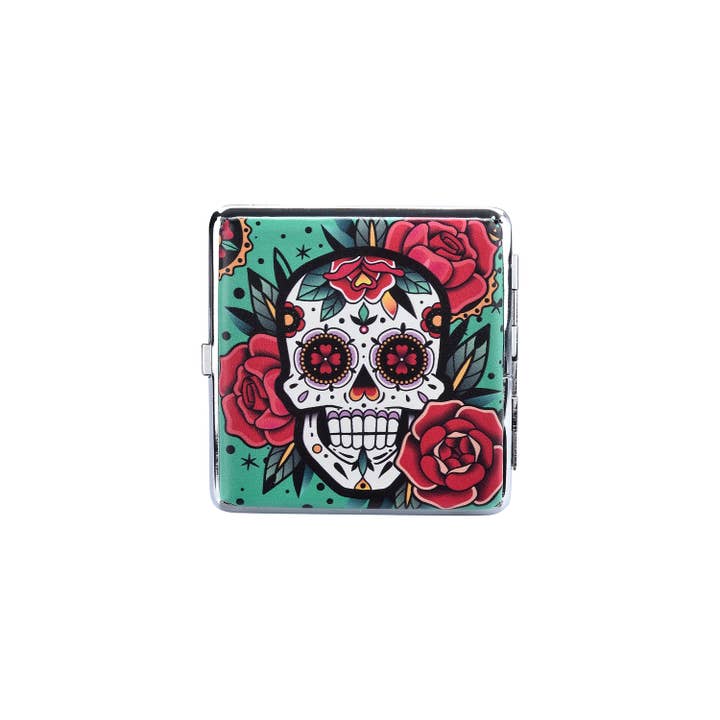 Champ by Polyflame - Wholesale Cigarette Case - Skulls & Flowers Cigarette Case13