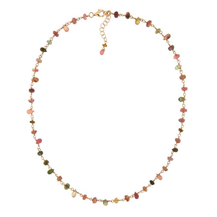 MULTICOLOR TOURMALINE NECKLACE WITH DROPS for wholesale by GENNY.PI Gioielli Milano