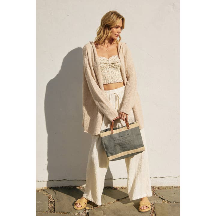 Cardigã com Capuz Stay Calm por atacado de Dress Forum