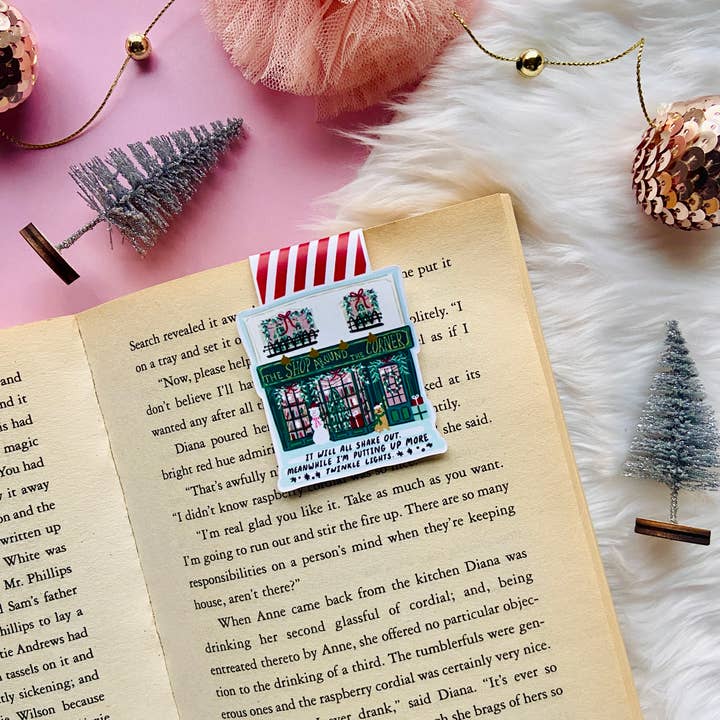 Christmas Shop Around the Corner Bookmark for wholesale by Makerie Day