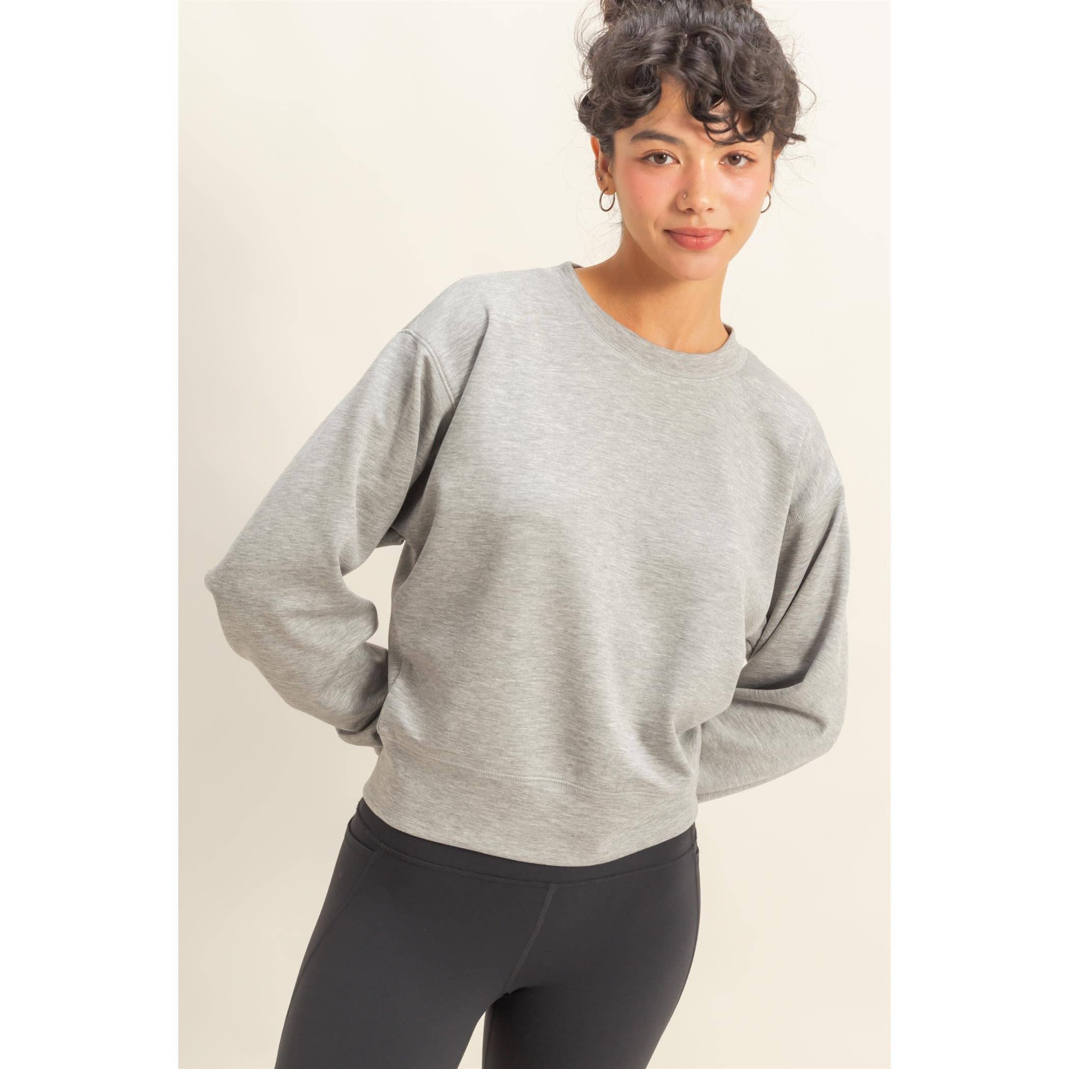 Double Zero – wholesale Sweatshirt - Dam – Dubbelstickad sweatshirt med rund hals8