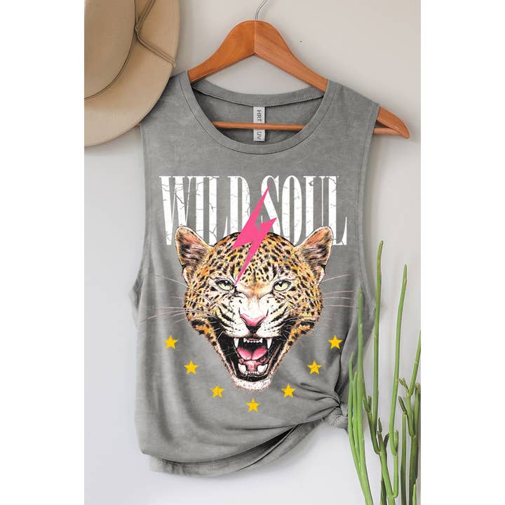 WILD SOUL MINERAL GRAPHIC TANK TOP for wholesale by HRTandLUV