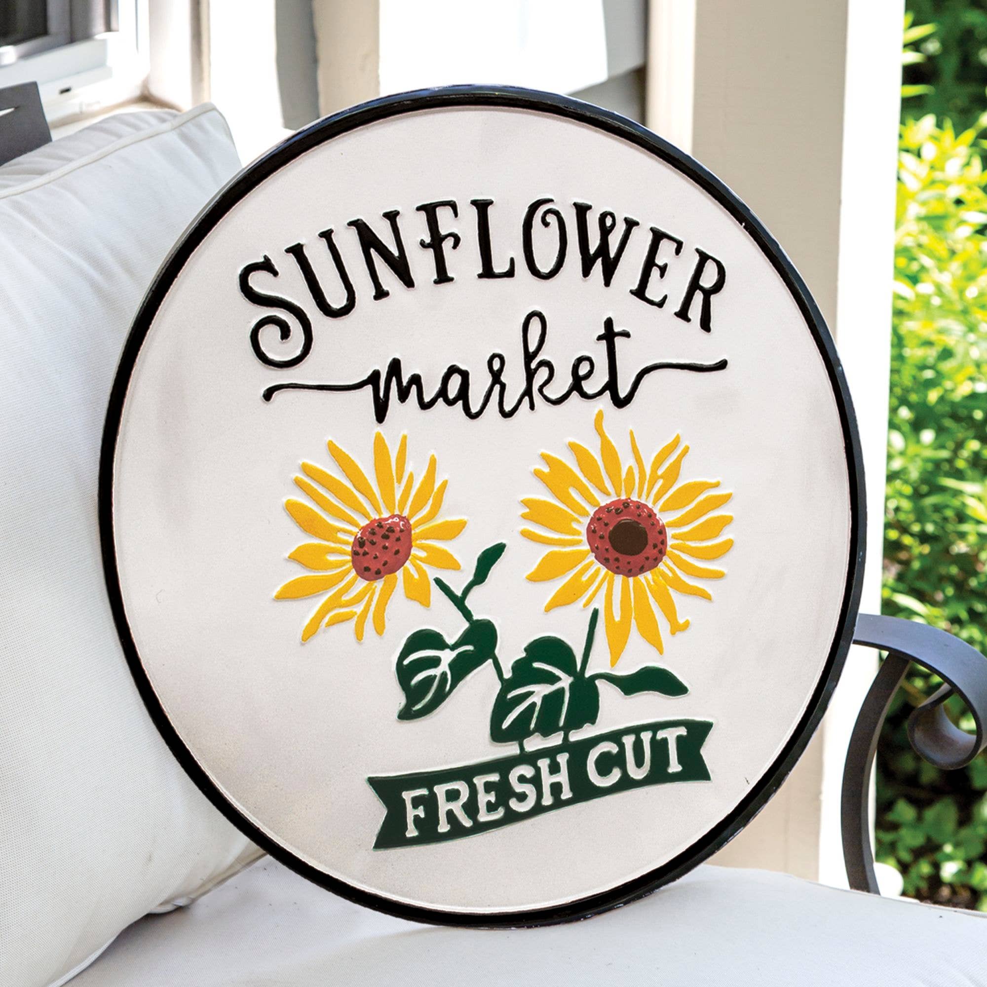 Col House Designs - Wholesale Sign - Sunflower Market Enamel Sign1