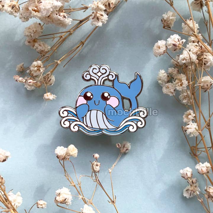 Mochiville - Wholesale Lapel Pin/Button - Charity Baby Whale | Enamel Pin1