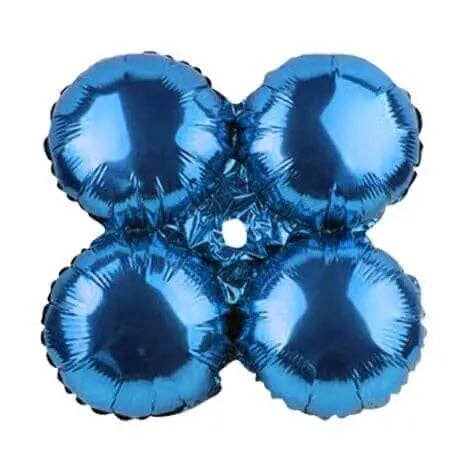 17" Blue Quad Mylar Balloon for wholesale by Party Expo, LLC