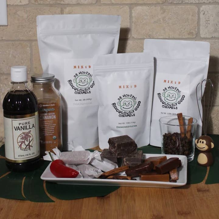 Dr. Monkey's Ridiculously Good Caramels - Wholesale Caramel - Monkey Mix1