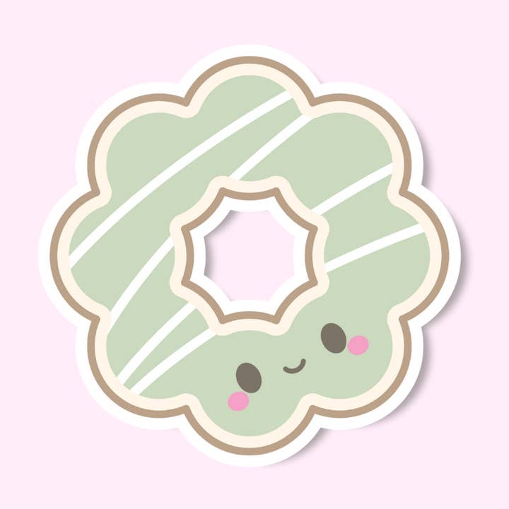 Mochi Donut Sticker, vinyl sticker, diecut sticker for wholesale by Paper and Sprinkles