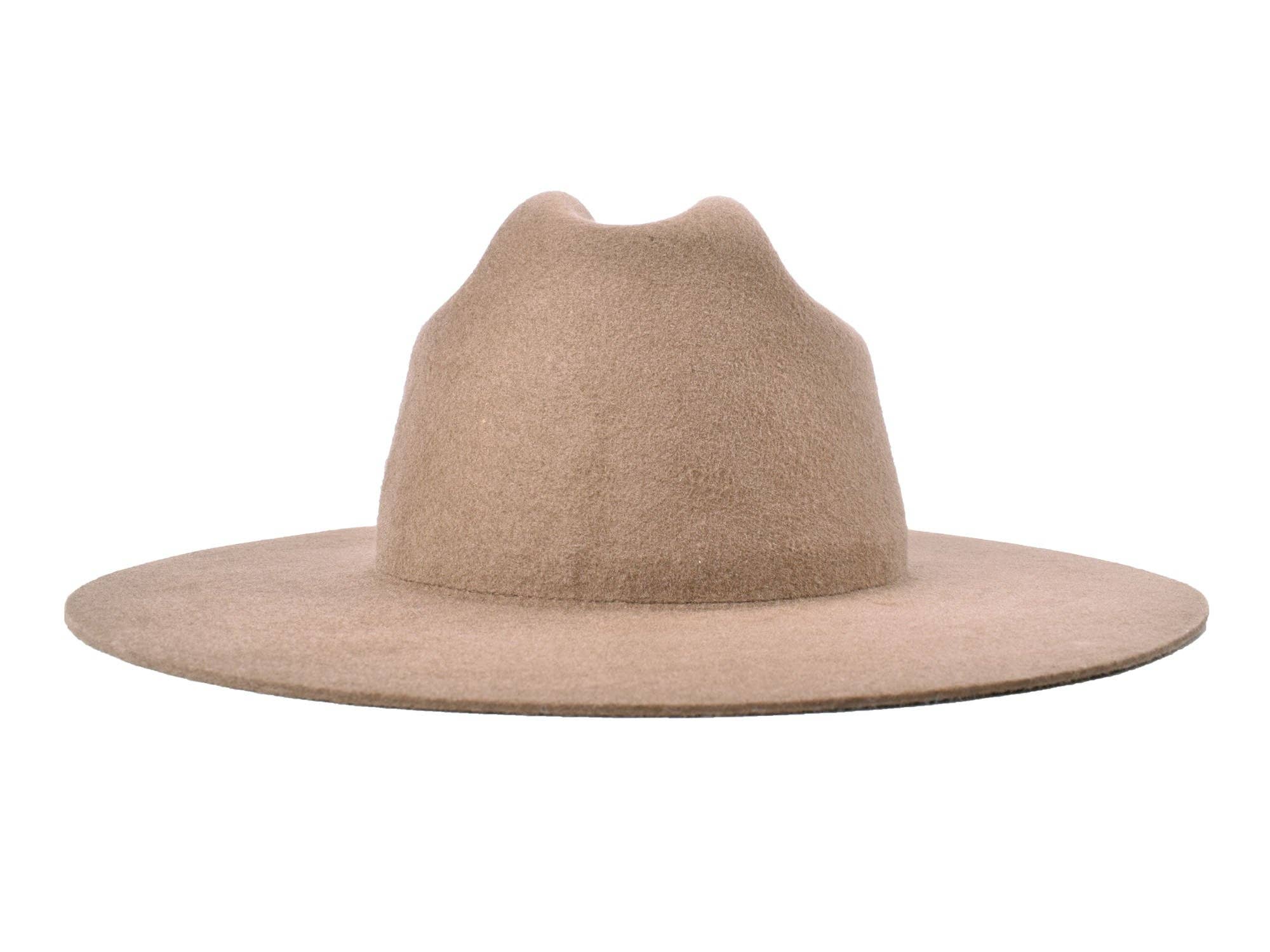Wilder and Soul Wholesale Hats - Wholesale Fedora - Women's - The Quinn Cattlemen Wool Felt Hat - Khaki1