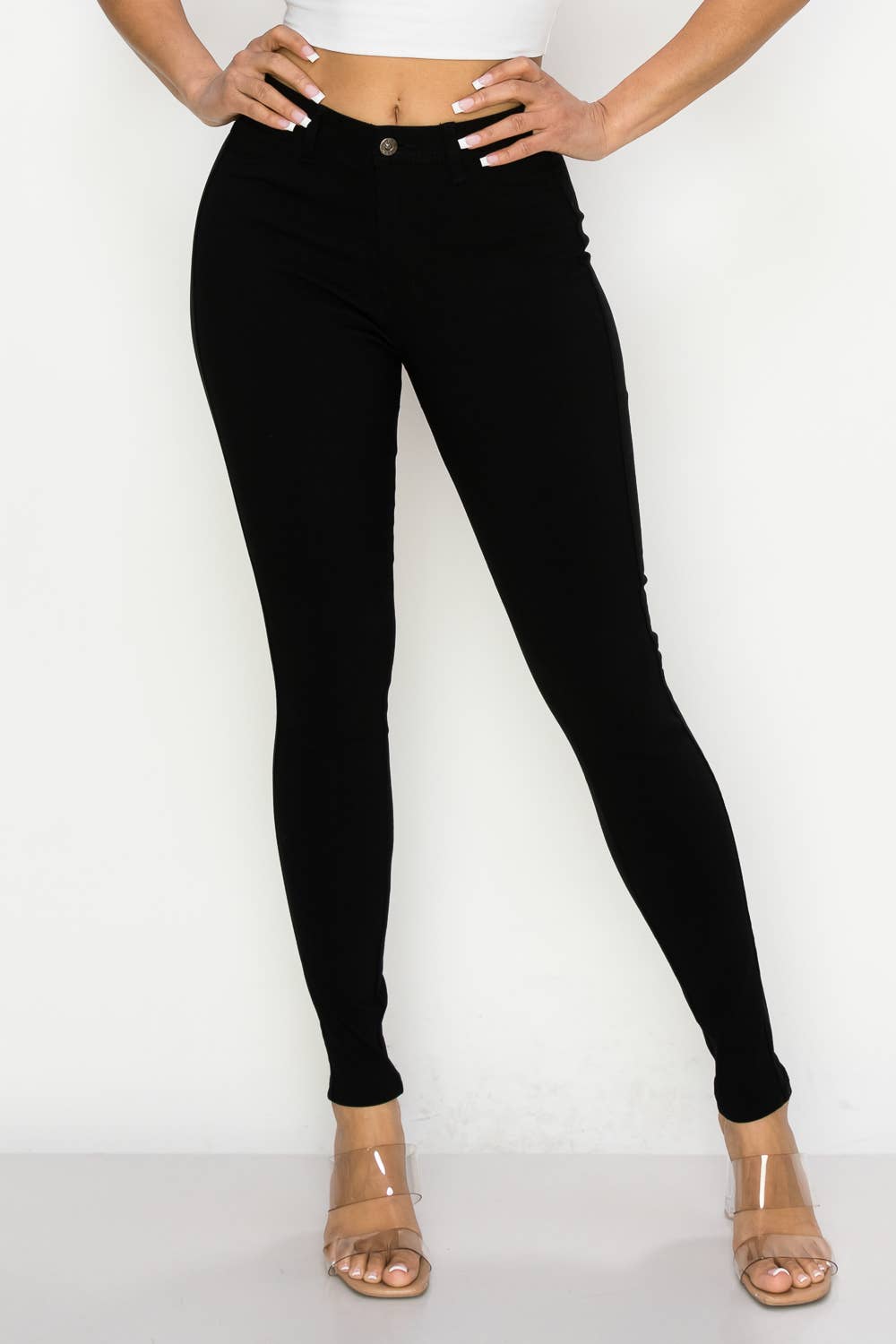 OPEN PACK SUPER-STRETCH BLACK PANTS S M L X 2X for wholesale on Faire0