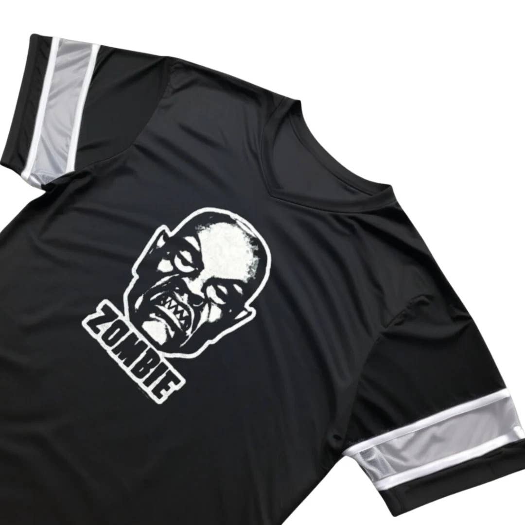 Official Store - Wholesale Screen Printed T-Shirt - Men's - Rob Zombie - Robot Head Men's Premium Football Jersey Shirt3