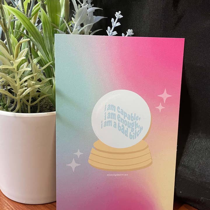 Misc. By Darrian - Wholesale Art Print - I am Capable / Enough / A Bad Bitch Daily Mantra Print0