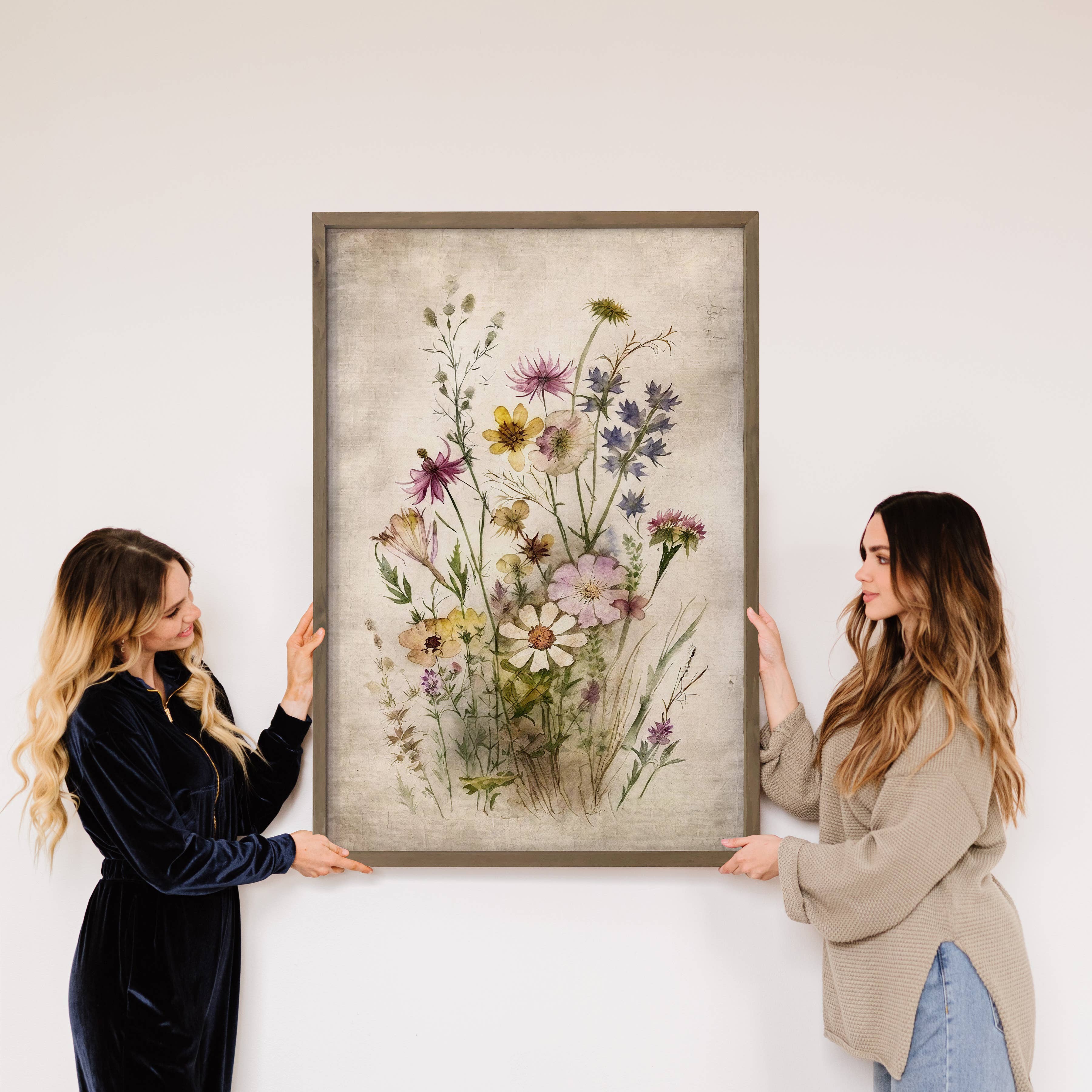 Hangout Home - Wholesale Art Print - 2nd Gathered Wildflowers II - Abstract Flower Painting Art3