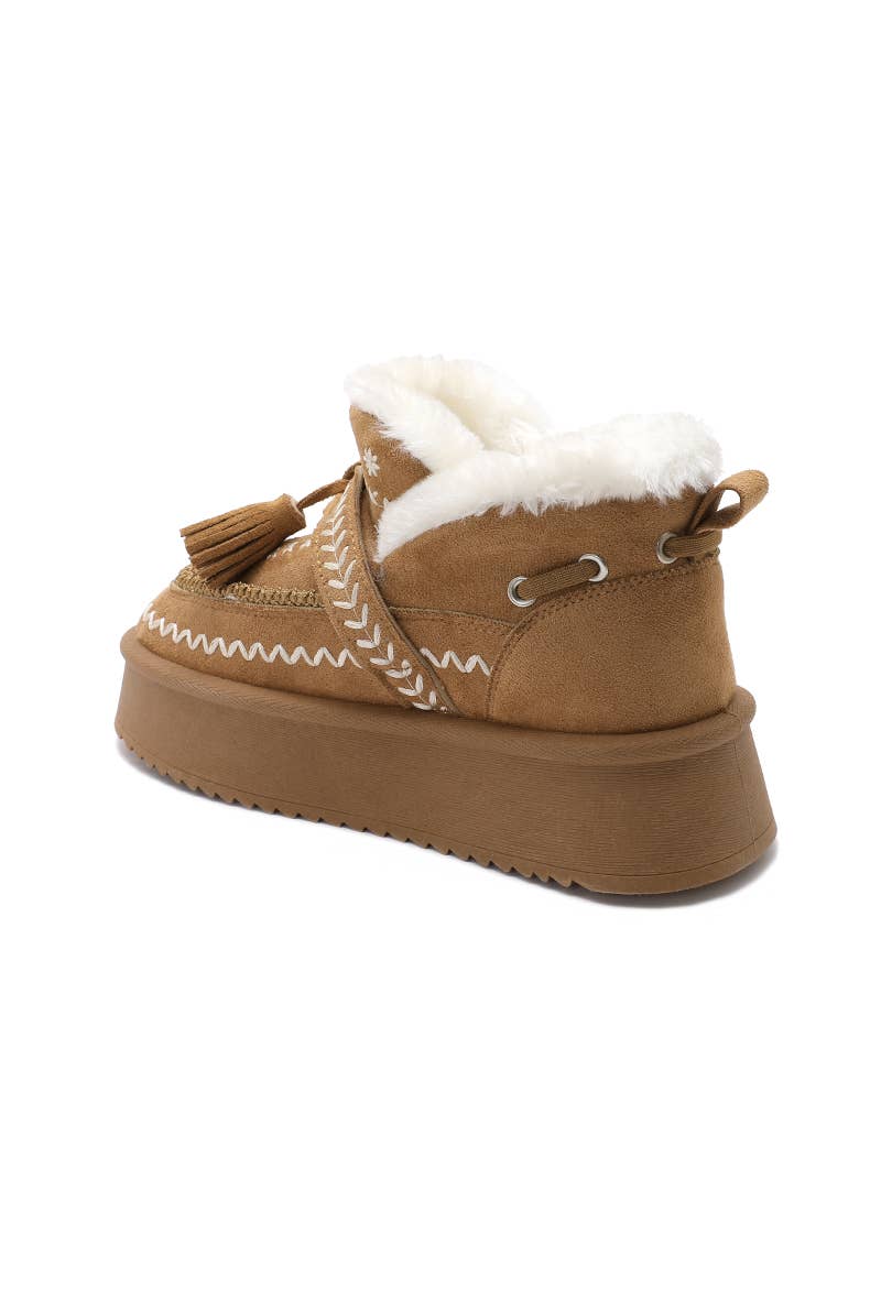 Joia Paris - Wholesale Boots - Women's - Warm boots with embroidery and tassels RU-2018