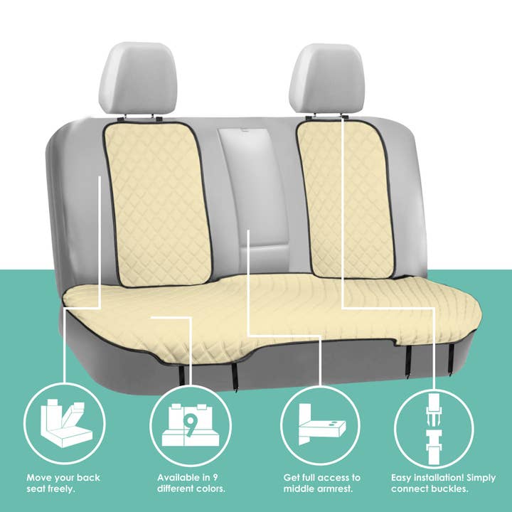 FH GROUP – wholesale Car Decorative Charm - Unisex – NeoSupreme Seat Protectors - Full Set - Solid Beige
