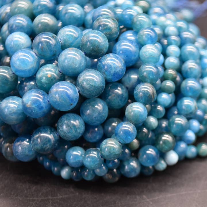 Grade A Naturlig Apatit Runde Ædelstensperler for engroshandel hos Oriental Direct Craft Supplies