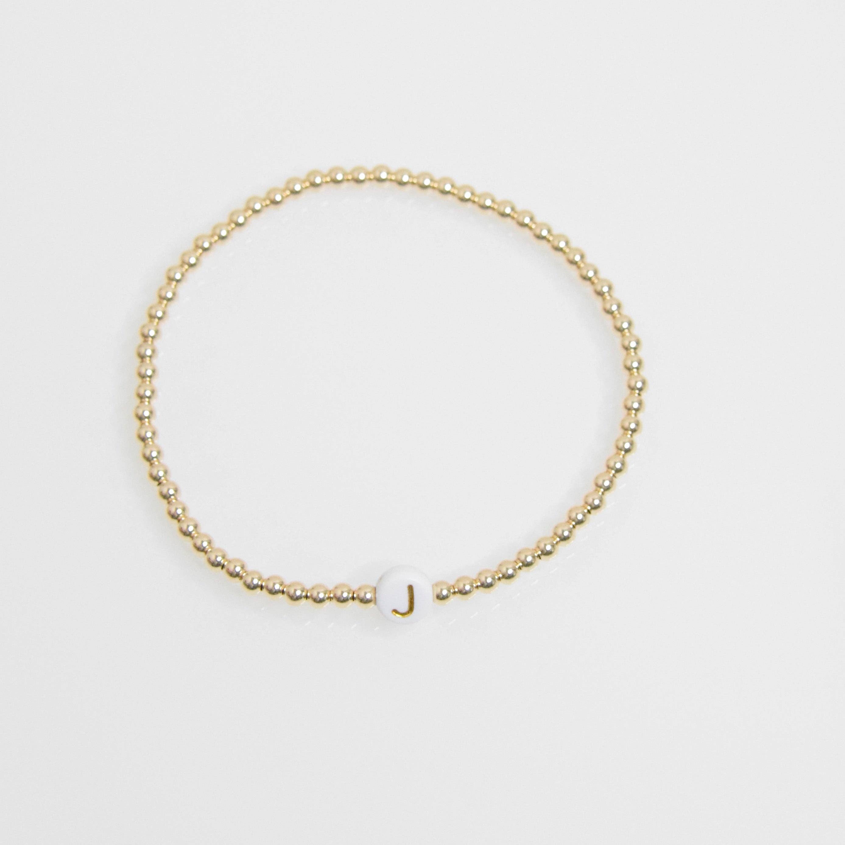 Emily Anne Designs LLC - Wholesale Beaded Bracelet - Gold Initial Bracelet9