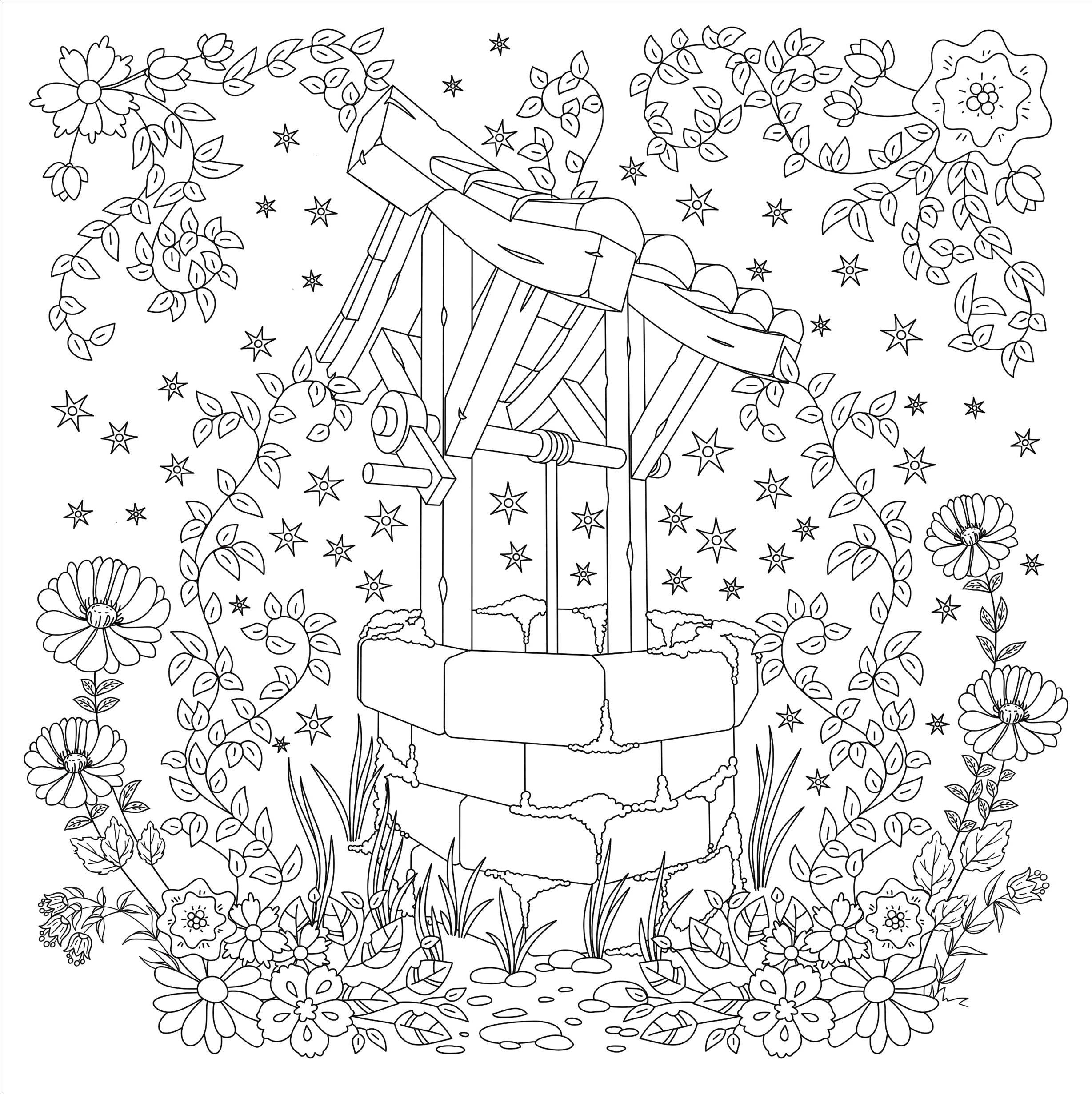 Peter Pauper Press - Wholesale Coloring & Activity Book - Adult - Cottagecore Adult Coloring Book4