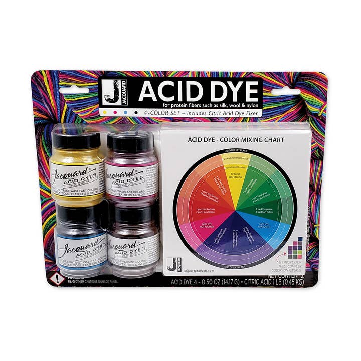 Acid Dye 4-Color Set with Citric Acid for wholesale by Jacquard Products