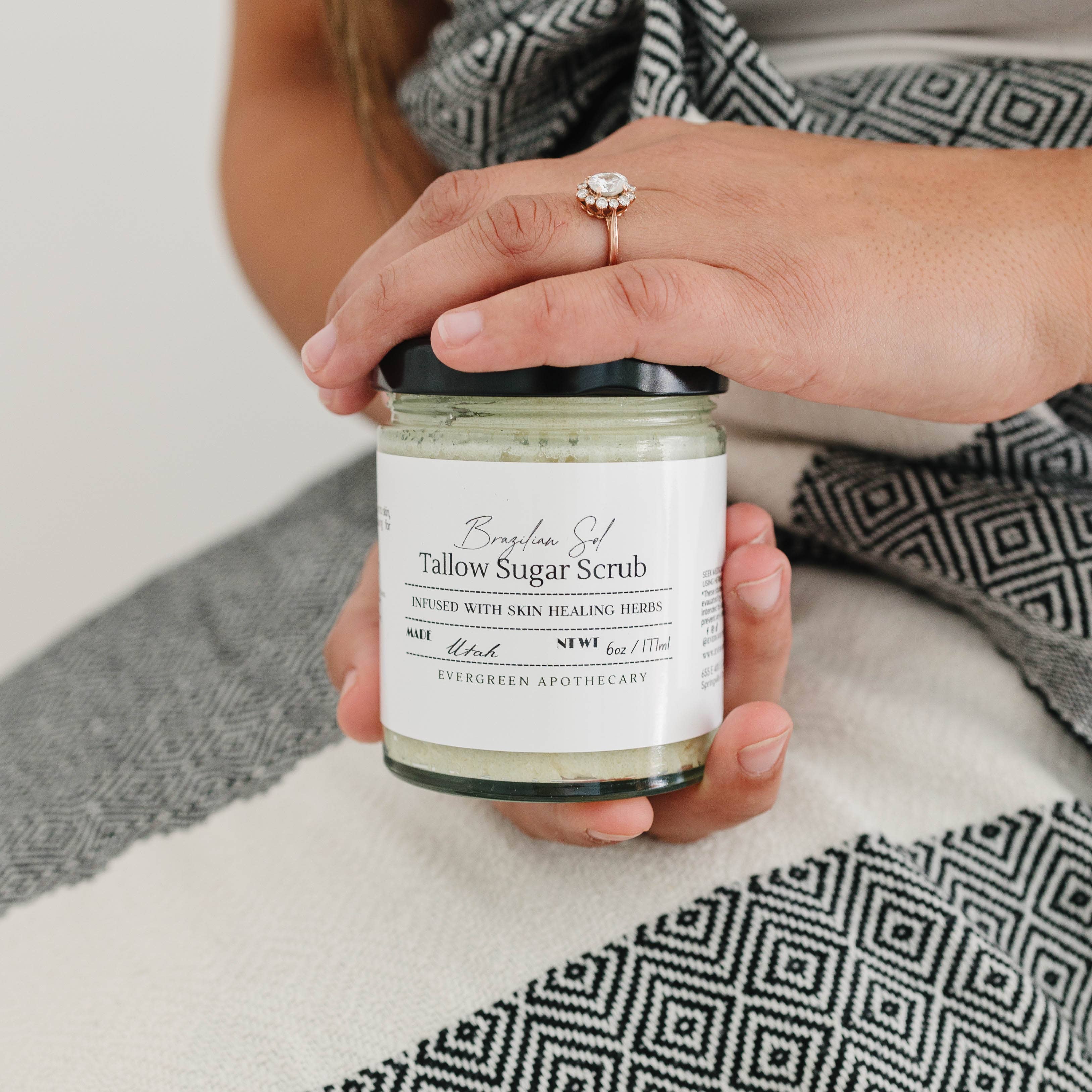 Evergreen Apothecary - Wholesale Body Scrub/Exfoliant - Skin Healing Tallow Body Scrub, Made with Lady May Tallow5