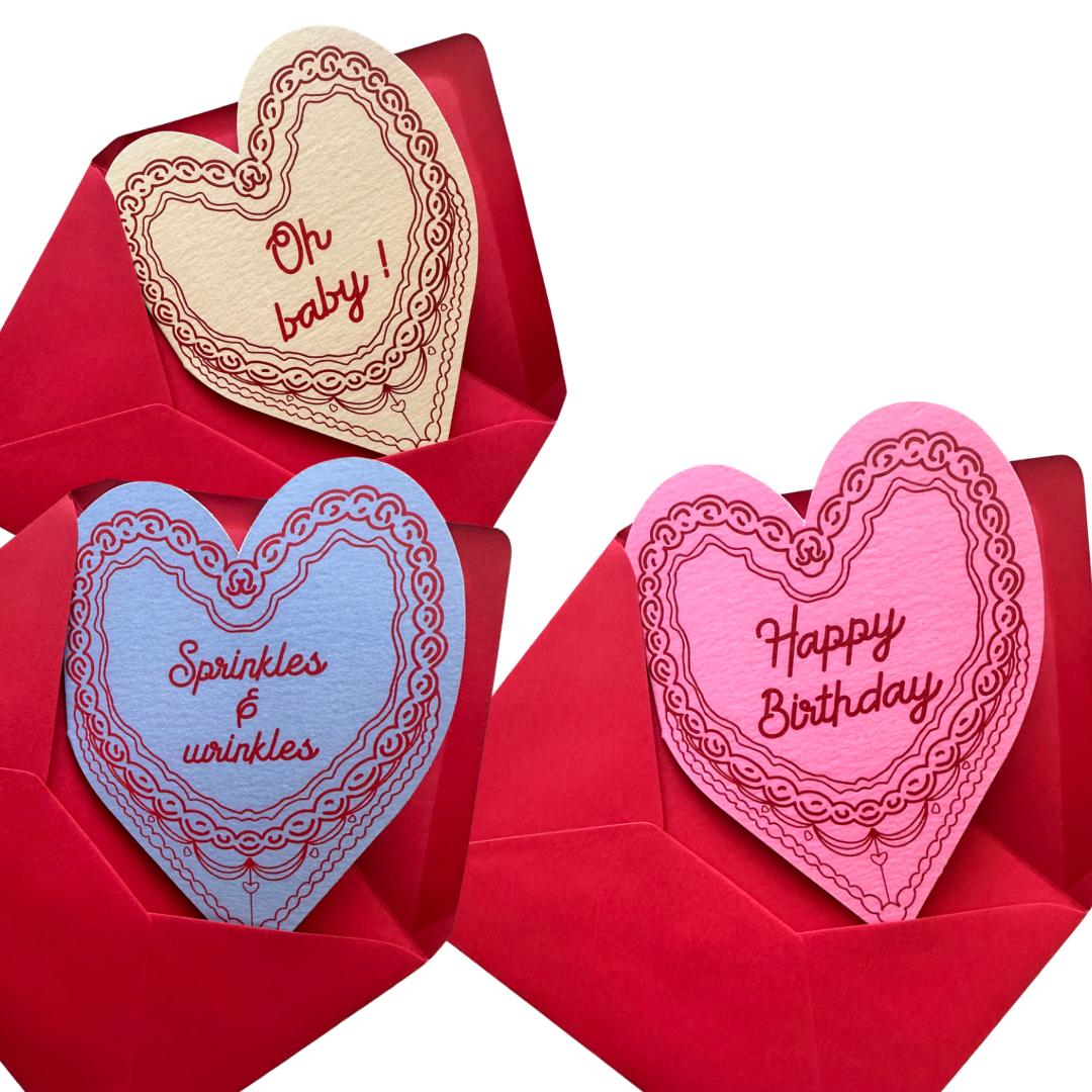soch and co – wholesale Birthday card – Wrinkles & sprinkles Birthday cake heart card2