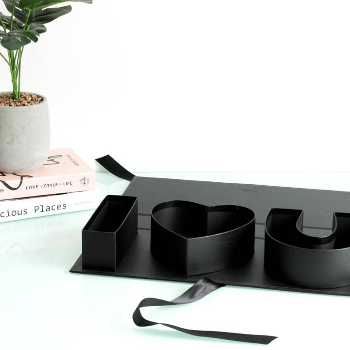 Elegant Design Supply - Vente Coffrets cadeaux - Boîte en forme de cœur à remplir "Je t'aime" avec ruban1