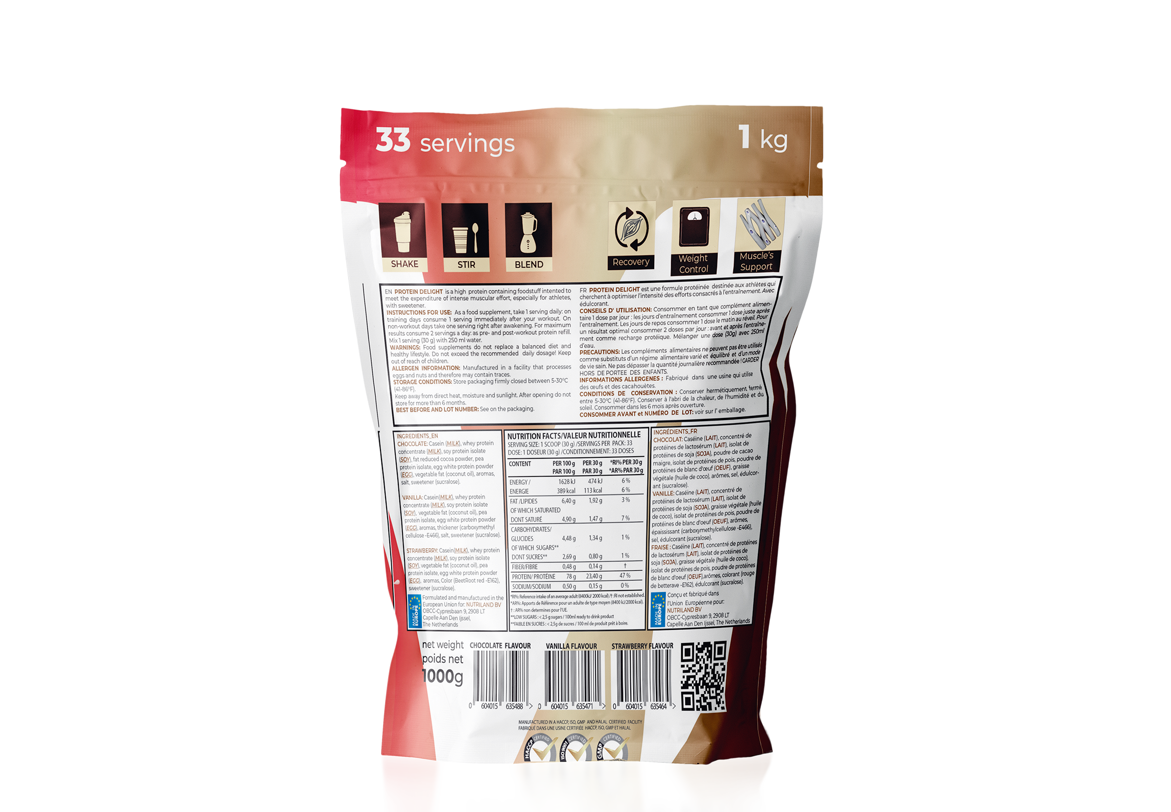 BMXX Sports Nutrition - Wholesale Protein/Superfood Powder - PROTEIN DELIGHT 80% - 1000g1