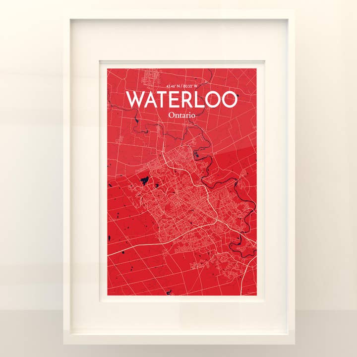 OurPoster.com - Wholesale Poster - Waterloo City Map Poster125