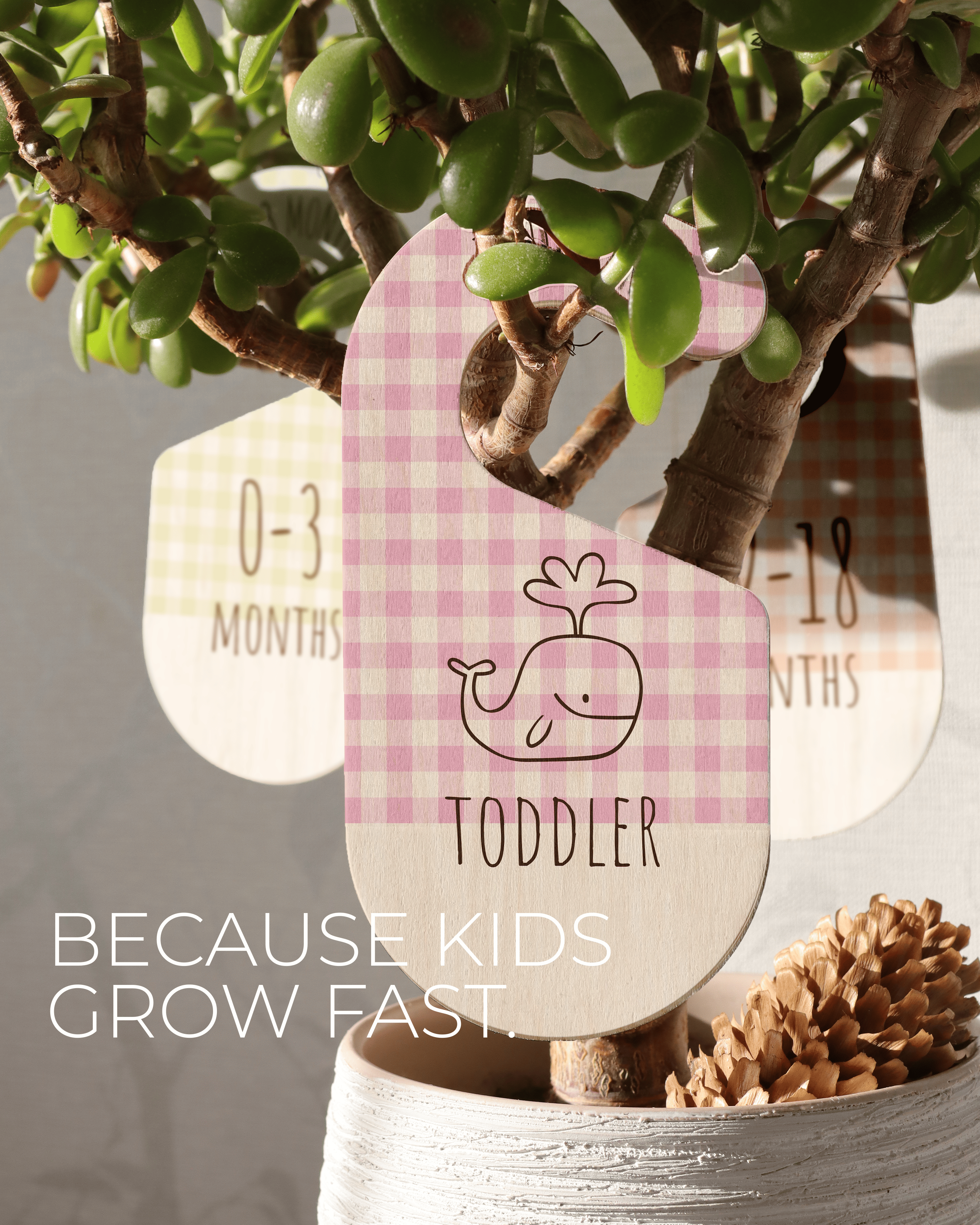 Leib Games - Wholesale Clothes hangers - Wooden Baby Closet Dividers, Baby Nursery Closet Organizers6