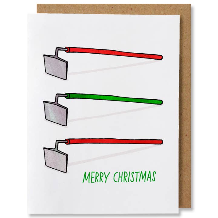 Hoe Hoe Hoe Carte de Noël humoristique illustrée pour la vente par NANU Studio