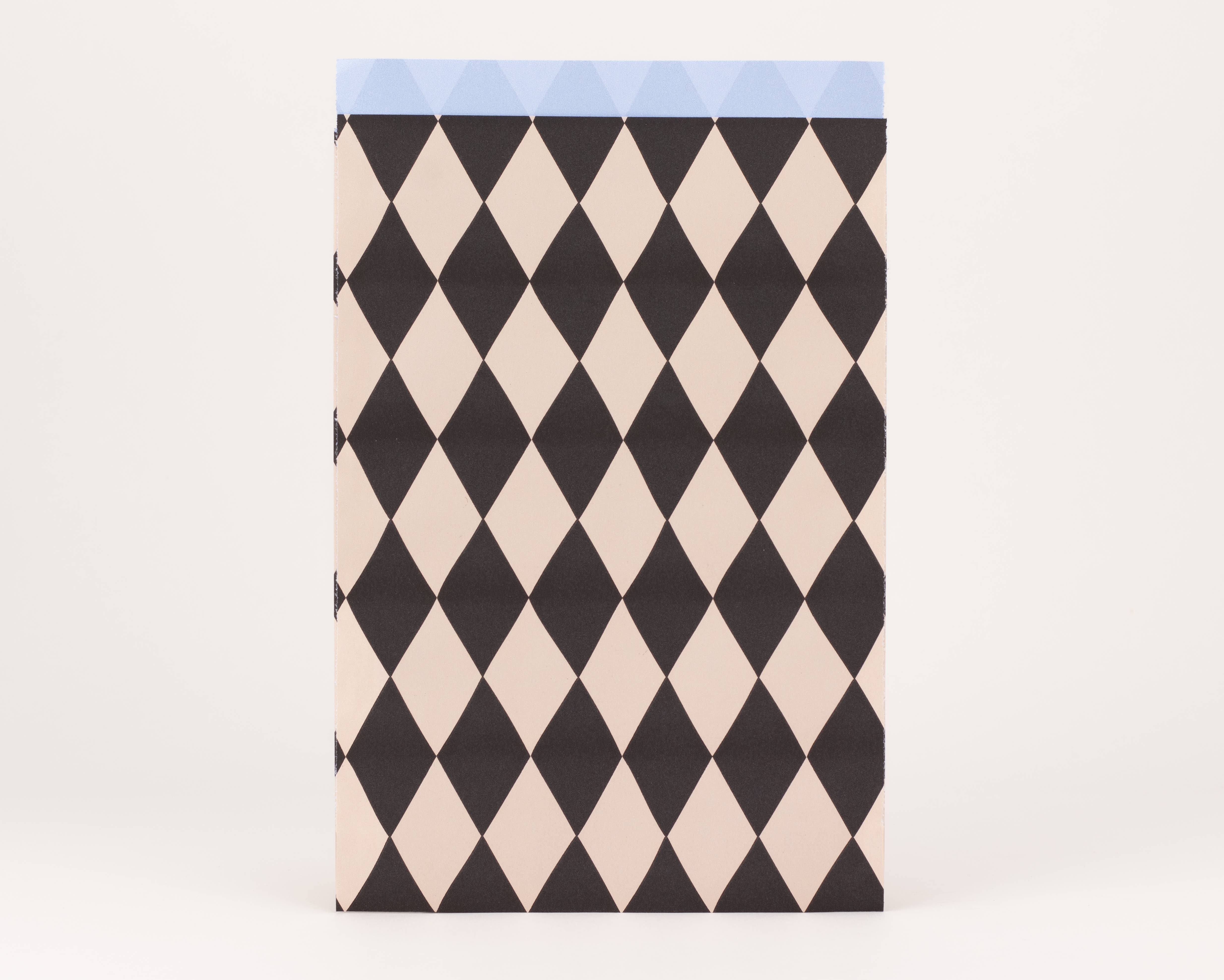 liebevoll verpackt - Wholesale Gift Bag - Paper Bags Diamonds, Black / Beige / Blue1