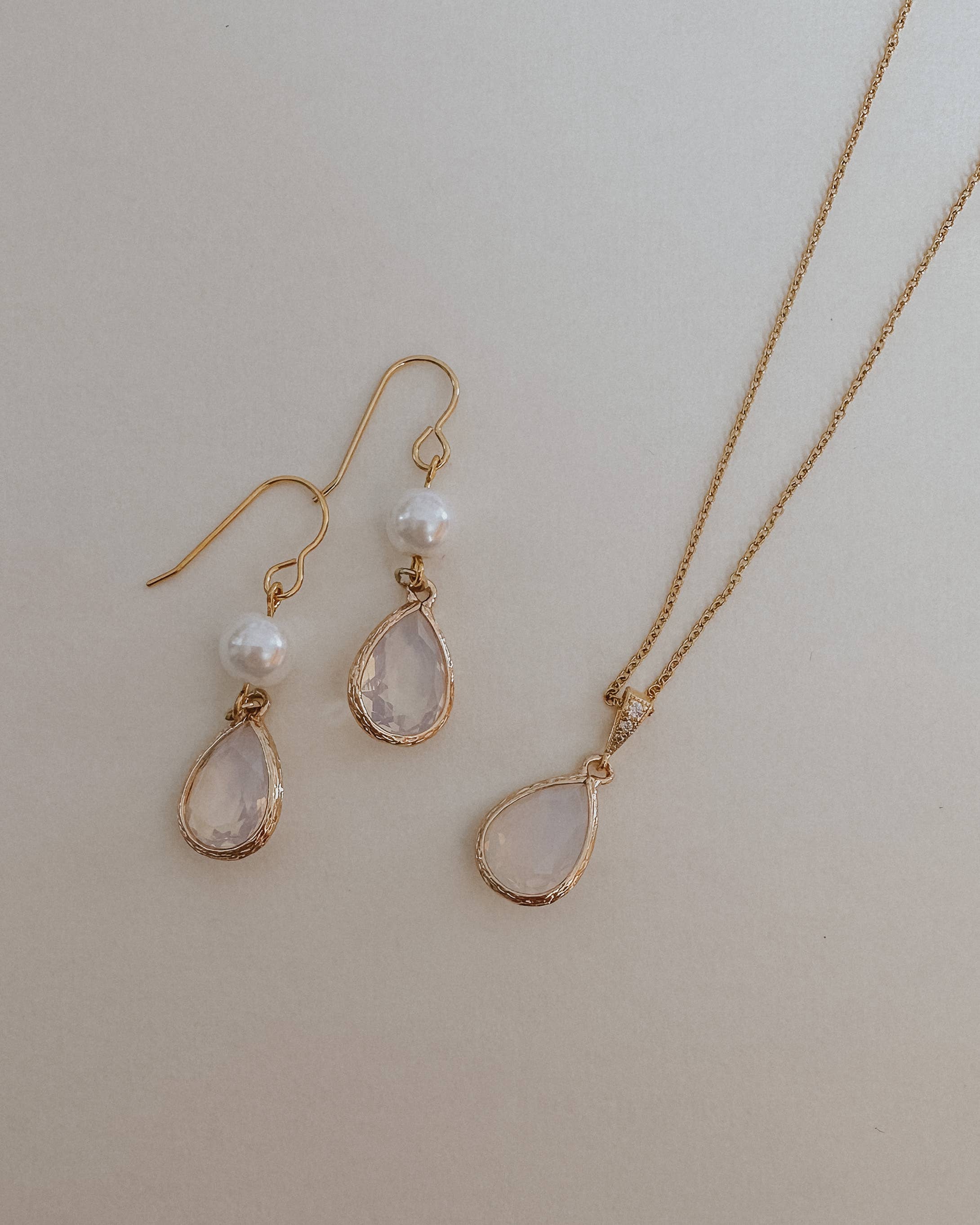 Clay & Fern Co. - Wholesale Dangle Earrings - Enya Earrings - Pearl & Opal Gold Earrings3