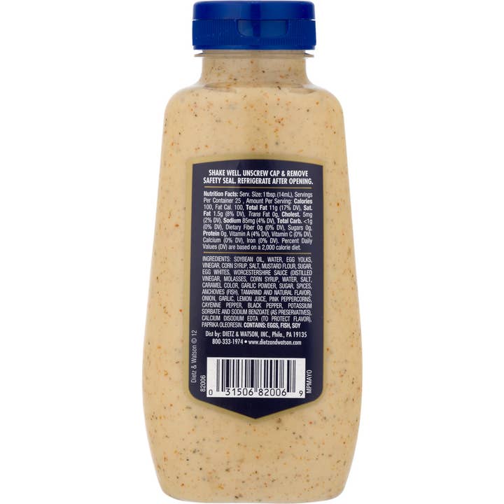 Dietz & Watson - Vente Mayonnaise - Mayonnaise aux poivrons mélangés Dietz & Watson, 12 oz1