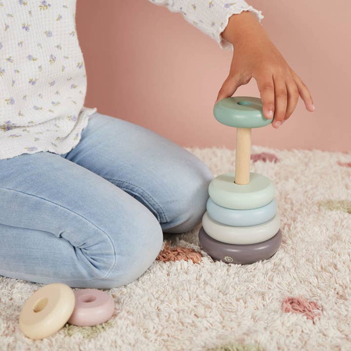 Bieco Spielwaren - Wholesale Wood Toy - Kids - Stacking Tower Rose FSC®2