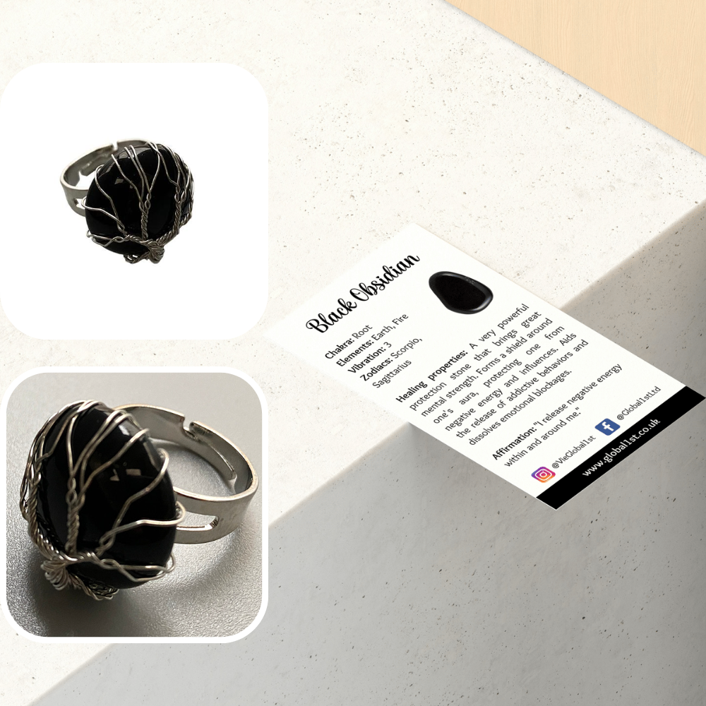 VIE – Engroshandel Statementring – Wireindpakket livets træ-ring, 2 cm11