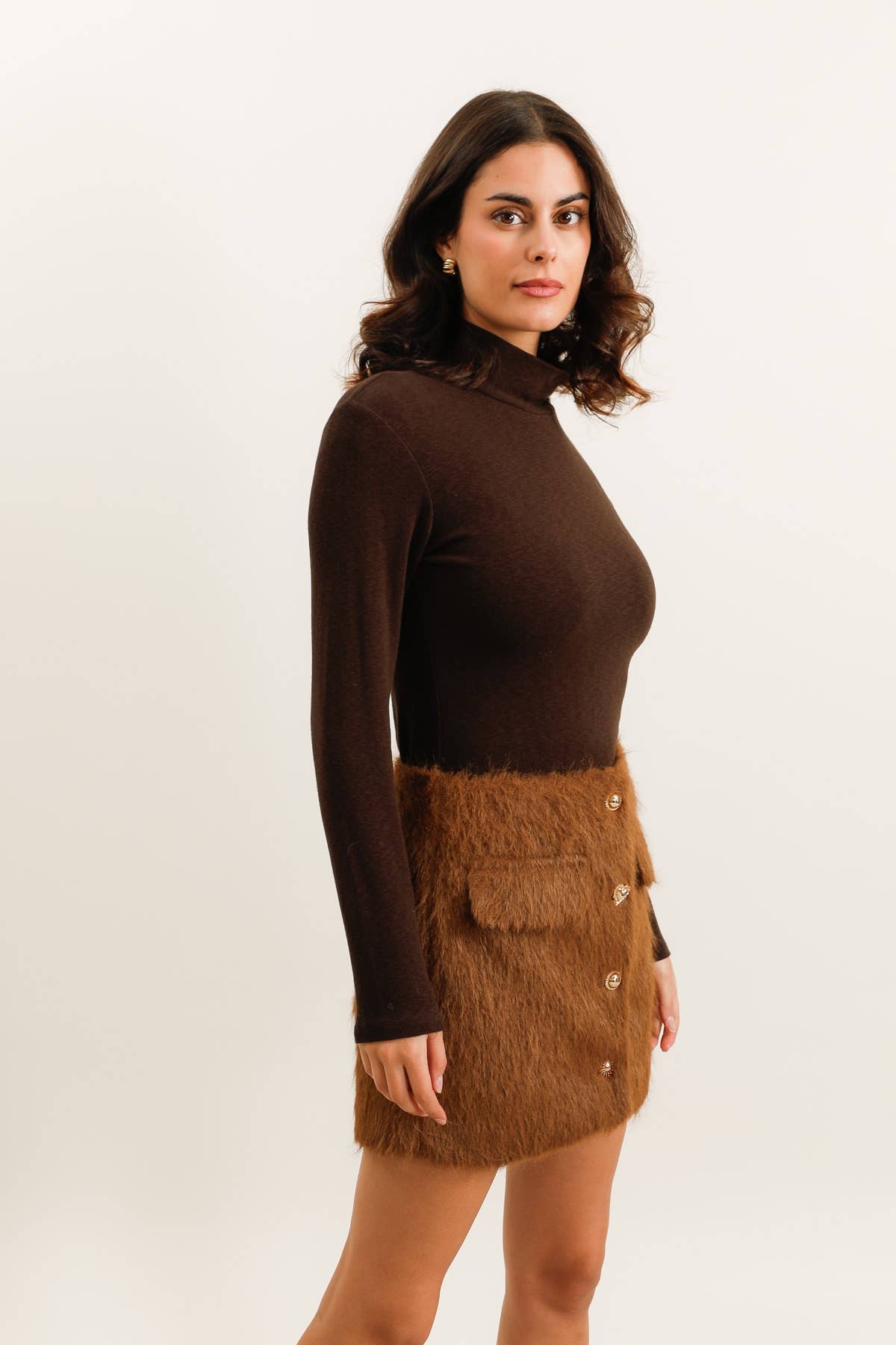 Daphnea - Wholesale Knit Top - Women's - 32100 TURTLENECK T-SHIRT2