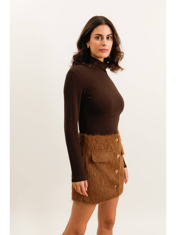 Daphnea - Wholesale Knit Top - Women's - 32100 TURTLENECK T-SHIRT2