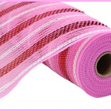 Amber Marie & Company - Wholesale Ribbon - Gift Wrapping - 10.25"X10yd Poly/Faux Jute/Metallic Mesh Ribbon