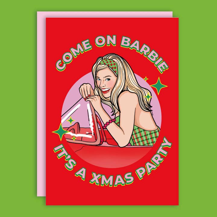 Studio Soph (We Pay Your Import Fees - We Ship DDP) - Wholesale Christmas Card - Barbie Christmas Party Christmas Greeting Card1