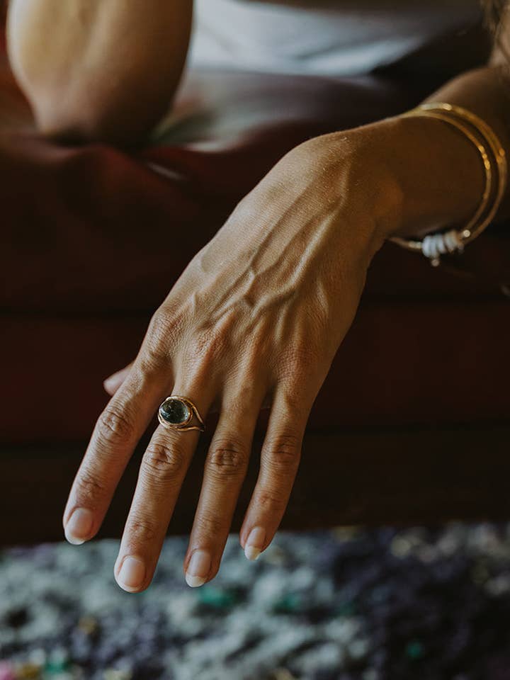 Anello Occhio Malvagio - Tormalina 14k per la vendita all'ingrosso da parte di Wings Hawaii