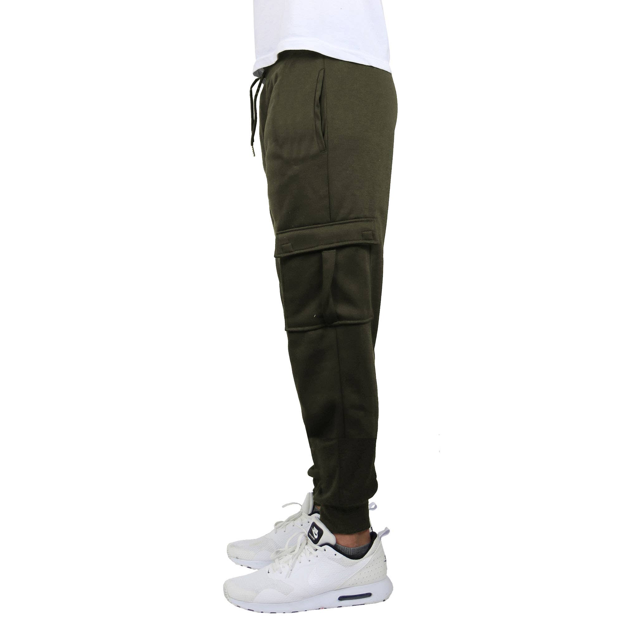 Galaxy By Harvic - Wholesale Athletic Sweatpants/Joggers - Men's -  Men's Fleece-Lined Cargo Jogger Sweatpants7