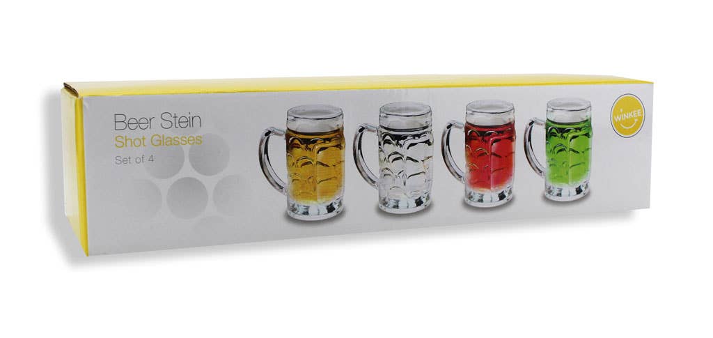 MAGS – Copo de shot por atacado – Conjunto com 4 copos de dose em formato de caneca de cerveja1