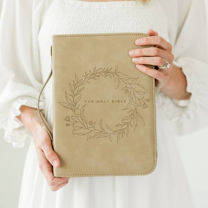 Ever, AJ - Wholesale Bible Cover - Bible Cover, Vegan Leather, Wreath Bible Case, Holy Bible