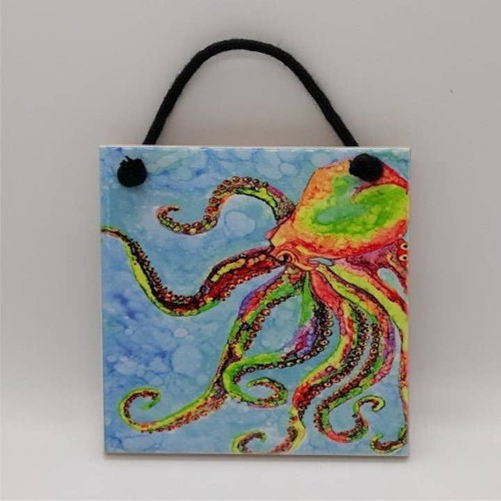 Azulejo Cerámico Pulpo para venta al por mayor de Florida Vibes Art / Mungo Key Designs